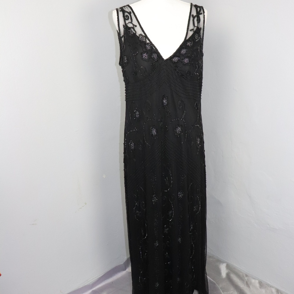 Formal Black beaded and sequin gown
